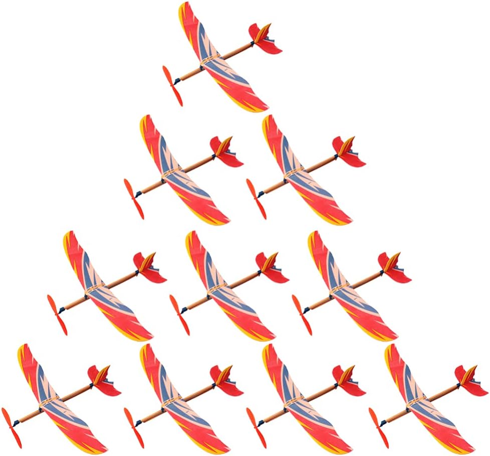Model Airplane Plastic - 5/10 sztuk gumką zasilany model samolotu