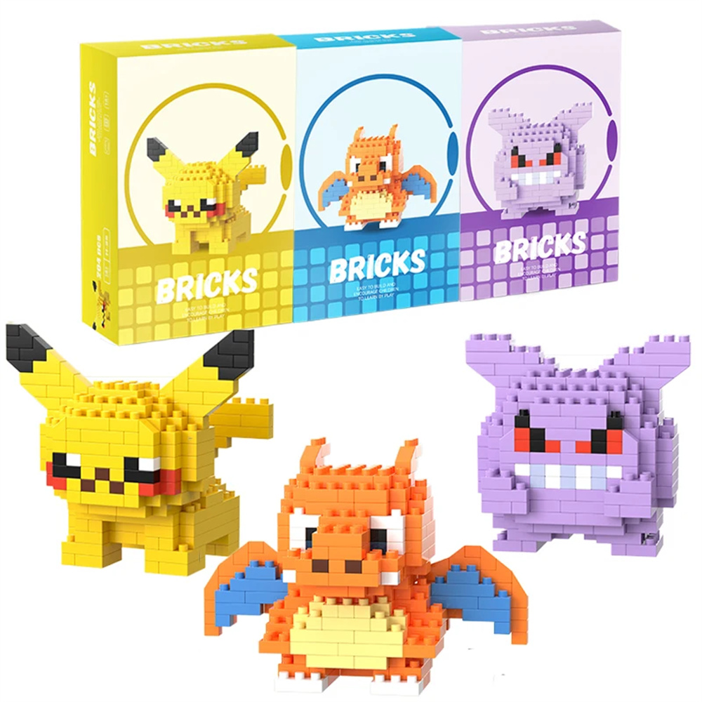 Building Block Mini - Klocki Mikro Pokemon Pikachu Dragonite Gengar