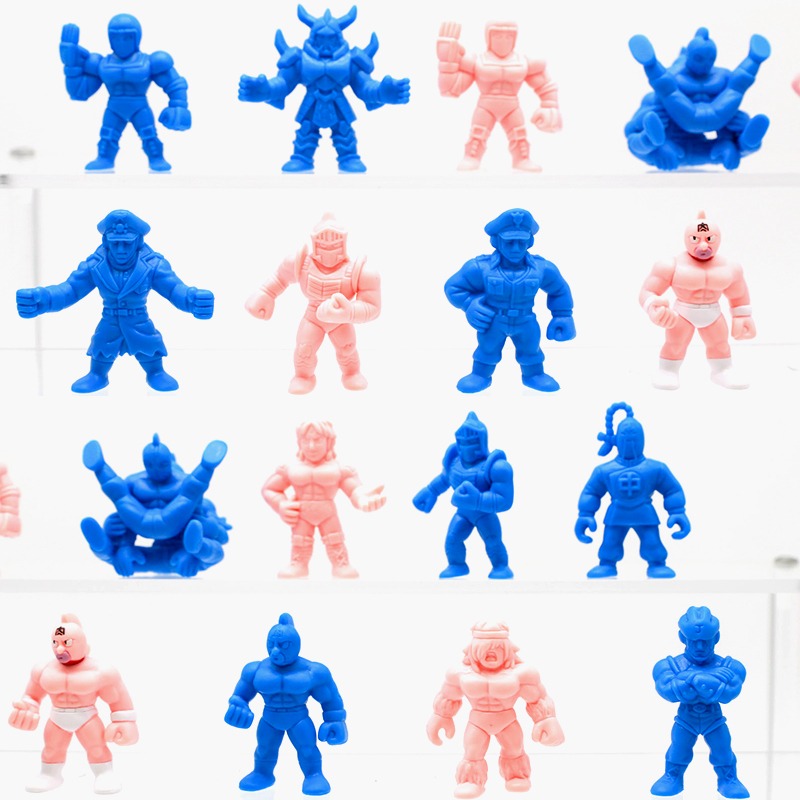 Capsule Toy Gashapon - Oryginalne Kapsułki Zabawki Kinnikuman Różowy Niebieski