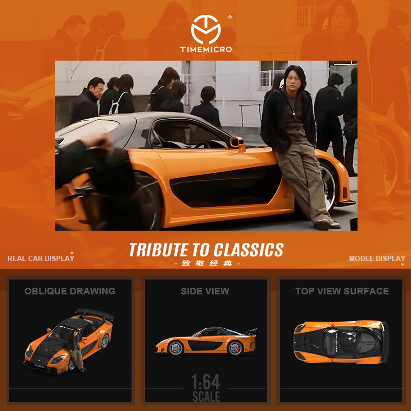 Die Cast Car 1 64 - TimeMicro-TM 1/64 Szybcy i wściekli Mazda