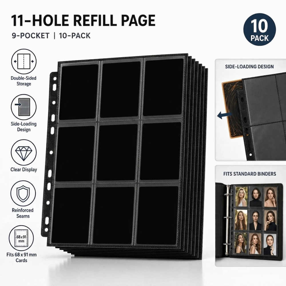 10 szt. 9-kieszeniowych stron  – Trading Card Binder recenzja i cena