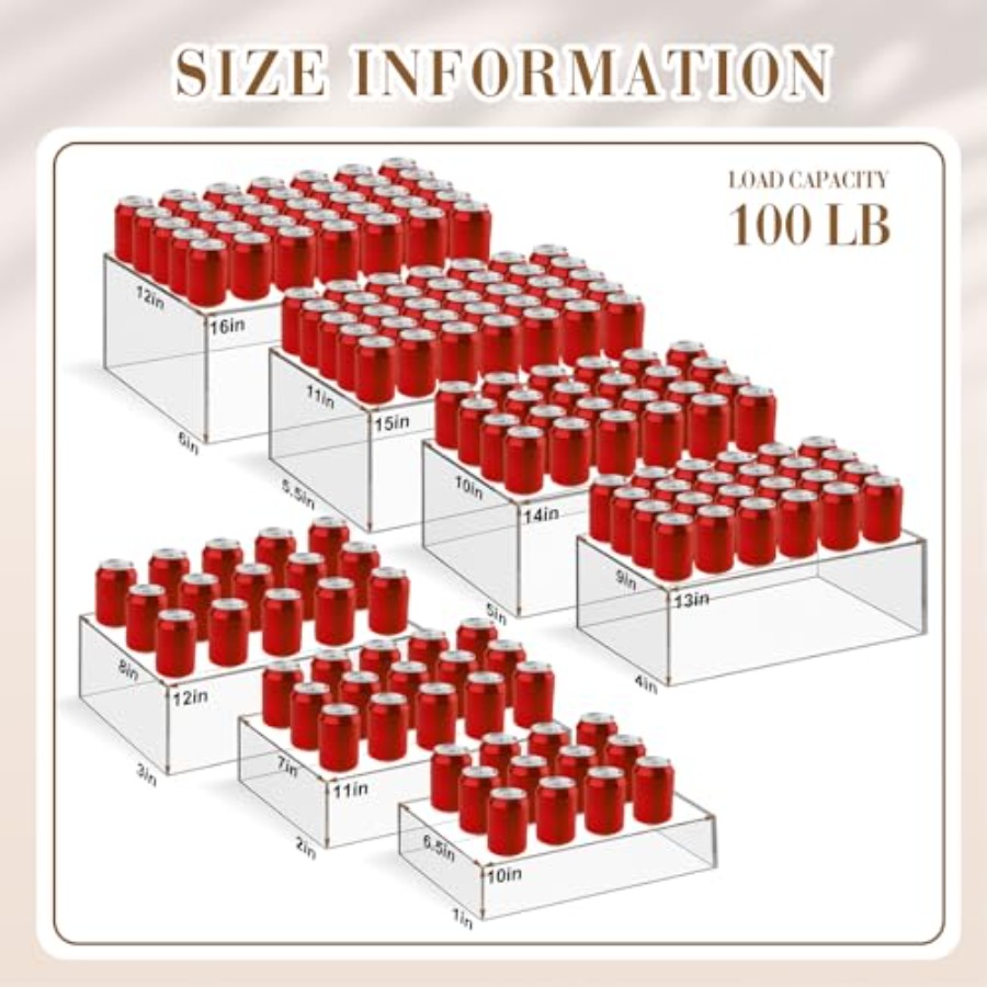 Zestaw 7 bardzo dużych podstaw – Display Risers Set recenzja i cena