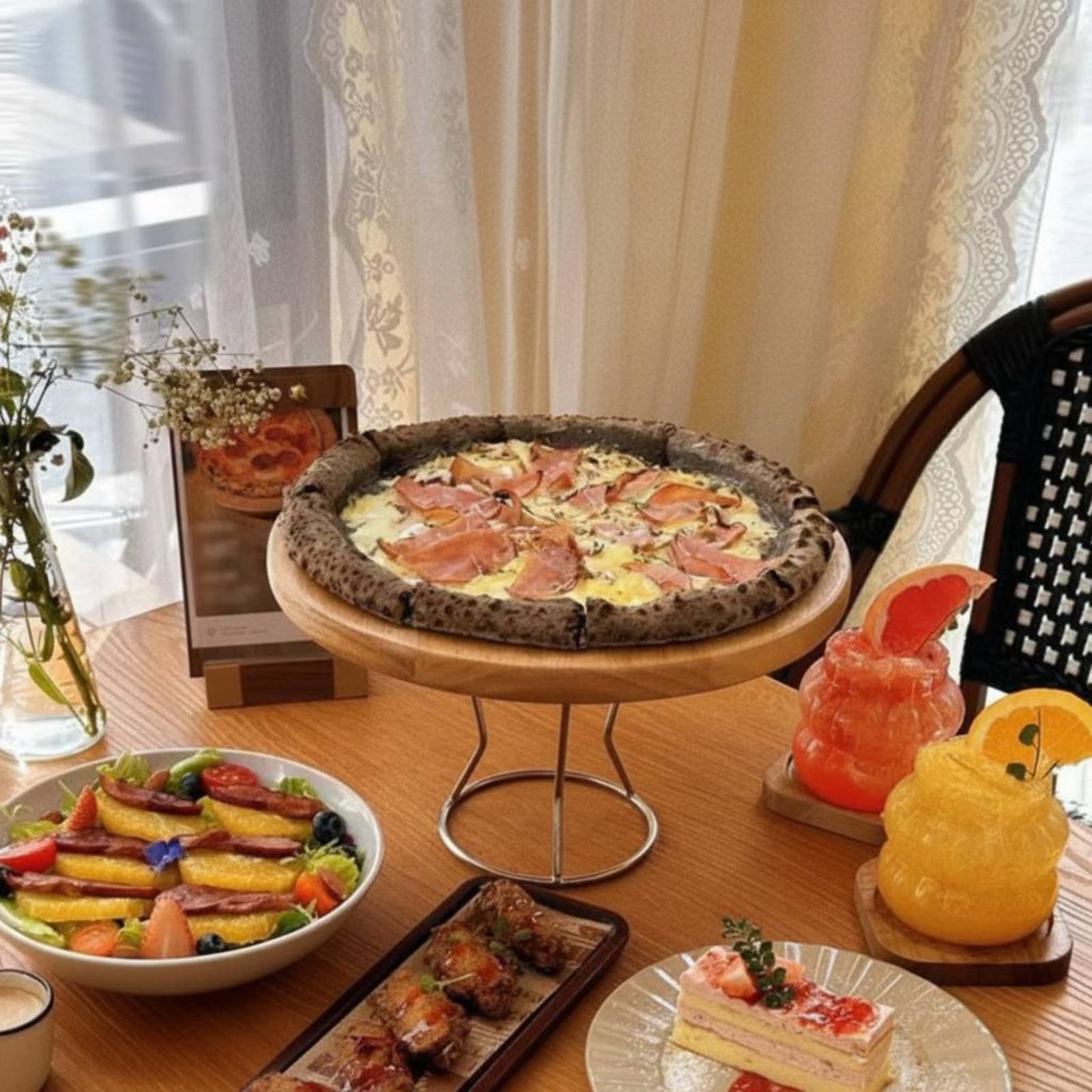 Stojak na pizzę w stylu retro, – Display Risers Set recenzja i cena