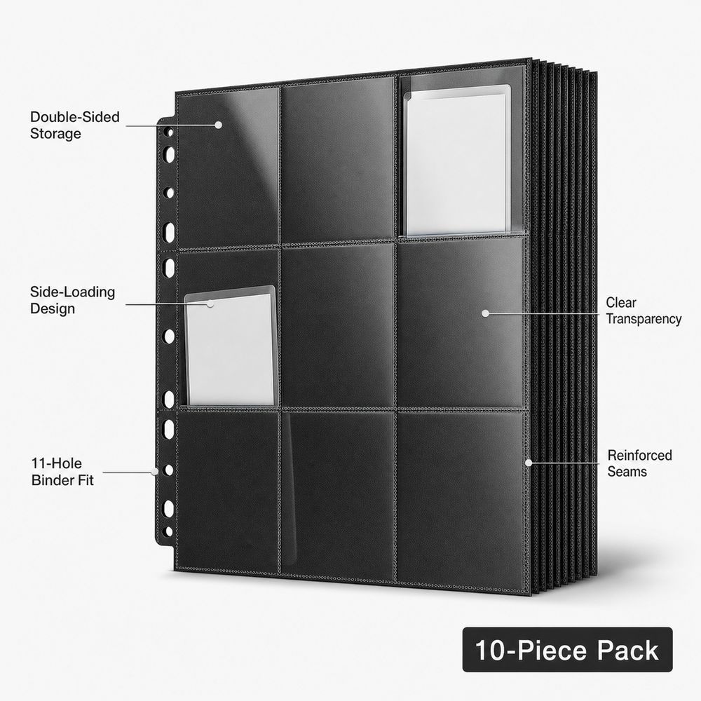 10 szt. 9-kieszeniowych stron  – Trading Card Binder recenzja i cena