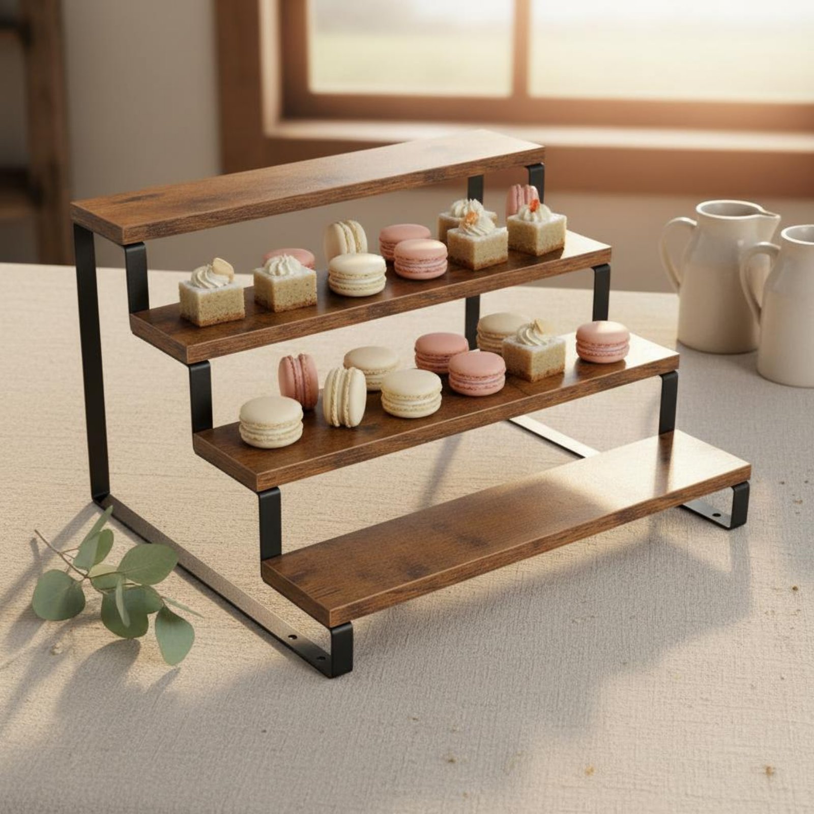 4-poziomowy drewniany stojak n – Display Risers Set recenzja i cena